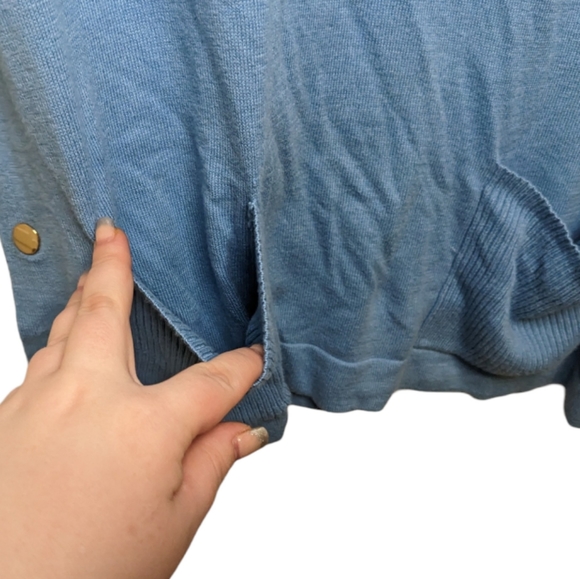 NWOT ✨Chico’s Women's Blue Oversized Cashmere Blend Sweater Size 2X (L)💙 - Picture 8 of 12